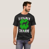 Shamrock Leaf Lucky Charm Blue Heeler Dog St Patri T-Shirt (Vorne ganz)