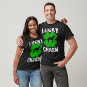 Shamrock Leaf Lucky Charm Blue Heeler Dog St Patri T-Shirt (Unisex)