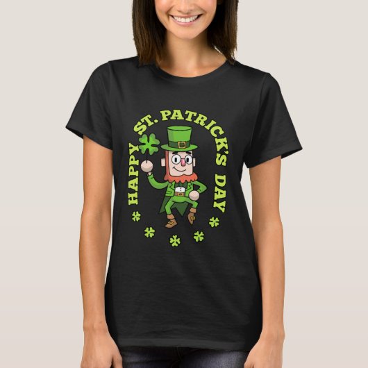 Shamrock Leprechaun Happy St Patricks Day 3 T-Shirt (Vorderseite)