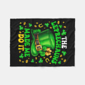 Shamrock Leprechauns Made Me Do It St Patrick's Da Fleecedecke (Vorderseite (Horizontal))