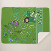 Shamrock-Lettering & Leprechaun Sherpadecke (Vorderseite (Horizontal))