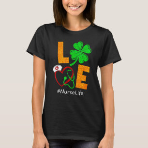 Shamrock Liebe Krankenschwester Cna Rn Oder Frohe T-Shirt