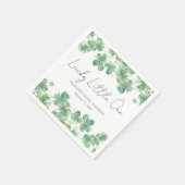 Shamrock Lucky Little One Baby Shower Serviette (Ecke)