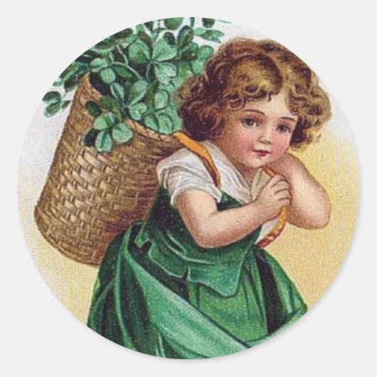 Shamrock-Mädchen - Aufkleber (Vorderseite)