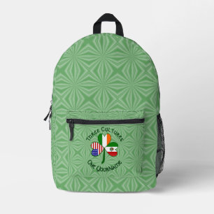 Shamrock Mexikanisch Irisch USA-Flaggen Personalis Bedruckter Rucksack