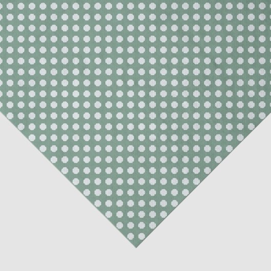Shamrock Micro Dot (Hellgrün auf Grün) Seidenpapier (Ausschnitt)