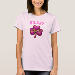 Shamrock-Name vorne und hinten St. Patrick's Day ☘ T-Shirt