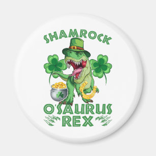 Shamrock O'saurus Rex St. Patrick’s Day Magnet