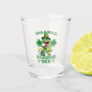 Shamrock O'saurus Rex St. Patrick’s Day Schnapsglas