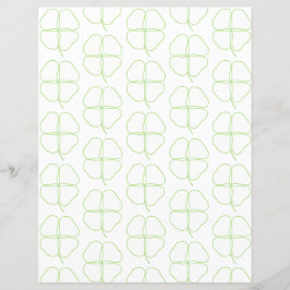 Shamrock Outlines Scrapbook Paper