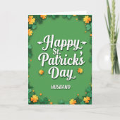 Shamrock Pattern Husband Card Karte (Vorderseite)