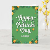 Shamrock Pattern Husband Card Karte (Gelbe Blume)