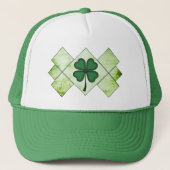 Shamrock Pattern St Patrick’s Day Shirt – boné Truckerkappe (Vorderseite)