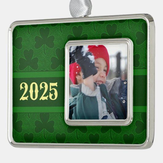 Shamrock Personalized Rahmen-Ornament Silber (Links)