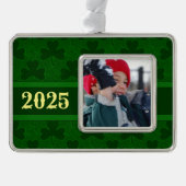 Shamrock Personalized Rahmen-Ornament Silber (Vorderseite)