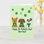 Shamrock Puppy Best Dad Card Karte (Gelbe Blume)