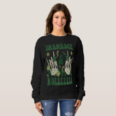 SHAMROCK & ROLLLLLL Heavy Metal Punk Rock St Patri Sweatshirt (Vorne ganz)