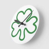 Shamrock Runde Wanduhr (Winkel)