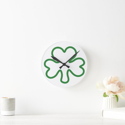 Shamrock Runde Wanduhr (Zuhause)