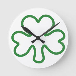 Shamrock Runde Wanduhr