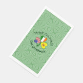Shamrock Scot Lion Ireland USA Flags Personalized  Serviette (Ecke)