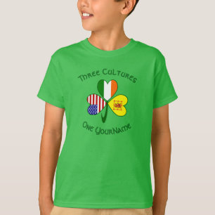 Shamrock Scot Lion Irland USA-Flaggen Personalisie T-Shirt