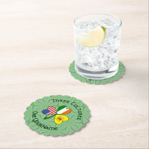 Shamrock Scot Lion Irland USA Flaggen Personalisie Untersetzer