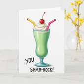 Shamrock Shake Süße Karte (Gelbe Blume)
