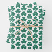 Shamrock Shape Plaid Classic Green Geschenkpapier Set (Beispiel)