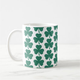 Shamrock Shape Plaid Classic Green Kaffeetasse