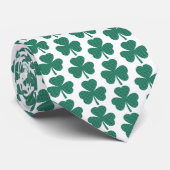 Shamrock Shape Plaid Classic Green Neck Tie Krawatte (Gerollt)