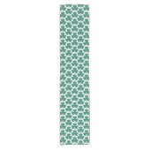 Shamrock Shape Plaid Classic Green Table Runner Kurzer Tischläufer (Vorderseite)