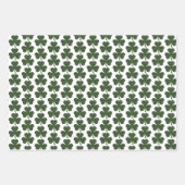Shamrock Shape Plaid Dark Green Geschenkpapier Set (Vorderseite)