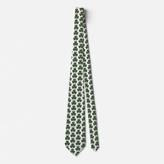 Shamrock Shape Plaid Dark Green Neck Tie Krawatte (Vorderseite)