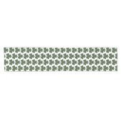 Shamrock Shape Plaid Dark Green Table Runner Kurzer Tischläufer (Horizontal)