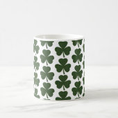 Shamrock Shape Plaid Green Evergreen Kaffeetasse (Mittel)