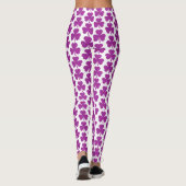 Shamrock Shape Plaid Pink Purple Leggings (Rückseite)
