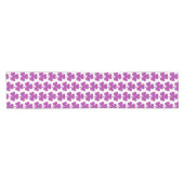 Shamrock Shape Plaid Pink Purple Table Runner Kurzer Tischläufer (Horizontal)