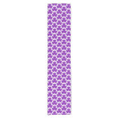 Shamrock Shape Plaid Purple Table Runner Kurzer Tischläufer (Vorderseite)