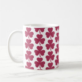 Shamrock Shape Plaid Red Kaffeetasse