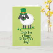 Shamrock Sheep Holiday Card Karte (Gelbe Blume)