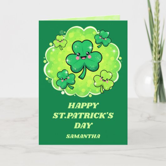 Shamrock Shine St. Patrick’s Day Card Karte (Vorderseite)