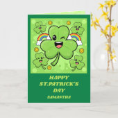 Shamrock Sparkle St. Patrick’s Day Card Karte (Gelbe Blume)