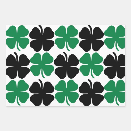 Shamrock St. Patrick Day Geschenkpapier Set (Vorderseite 2)
