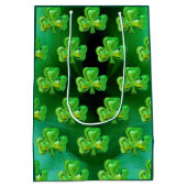 Shamrock St Patrick's Day Gift Bag Mittlere Geschenktüte (Rückseite)