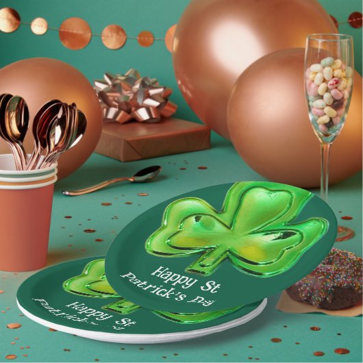 Shamrock St Patrick's Day Paper Plates  Pappteller (Multi)