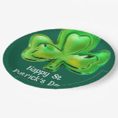 Shamrock St Patrick's Day Papierplatten  Pappteller (Schrägansicht)