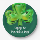 Shamrock St Patrick's Day Papierplatten  Pappteller (Vorderseite)