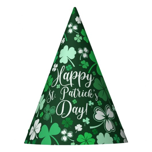 Shamrock St. Patrick's Day Partyhütchen (Vorderseite)