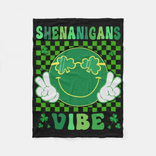 Shamrock St Patricks Day Shirts Frauen Männer Kind Fleecedecke (Vorderseite)